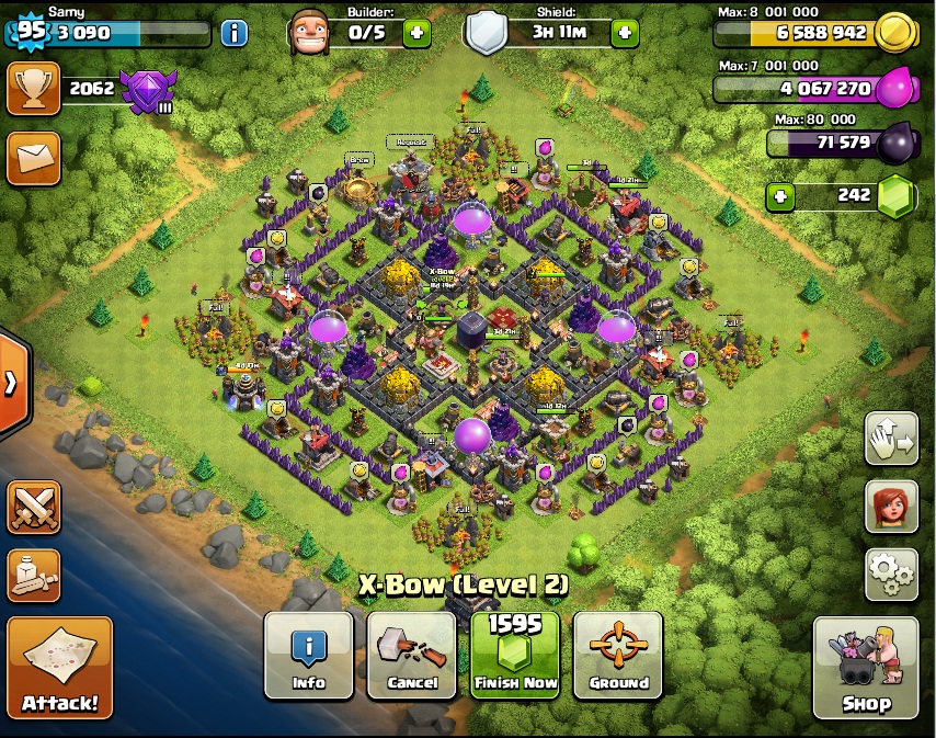 clash of clans farming army