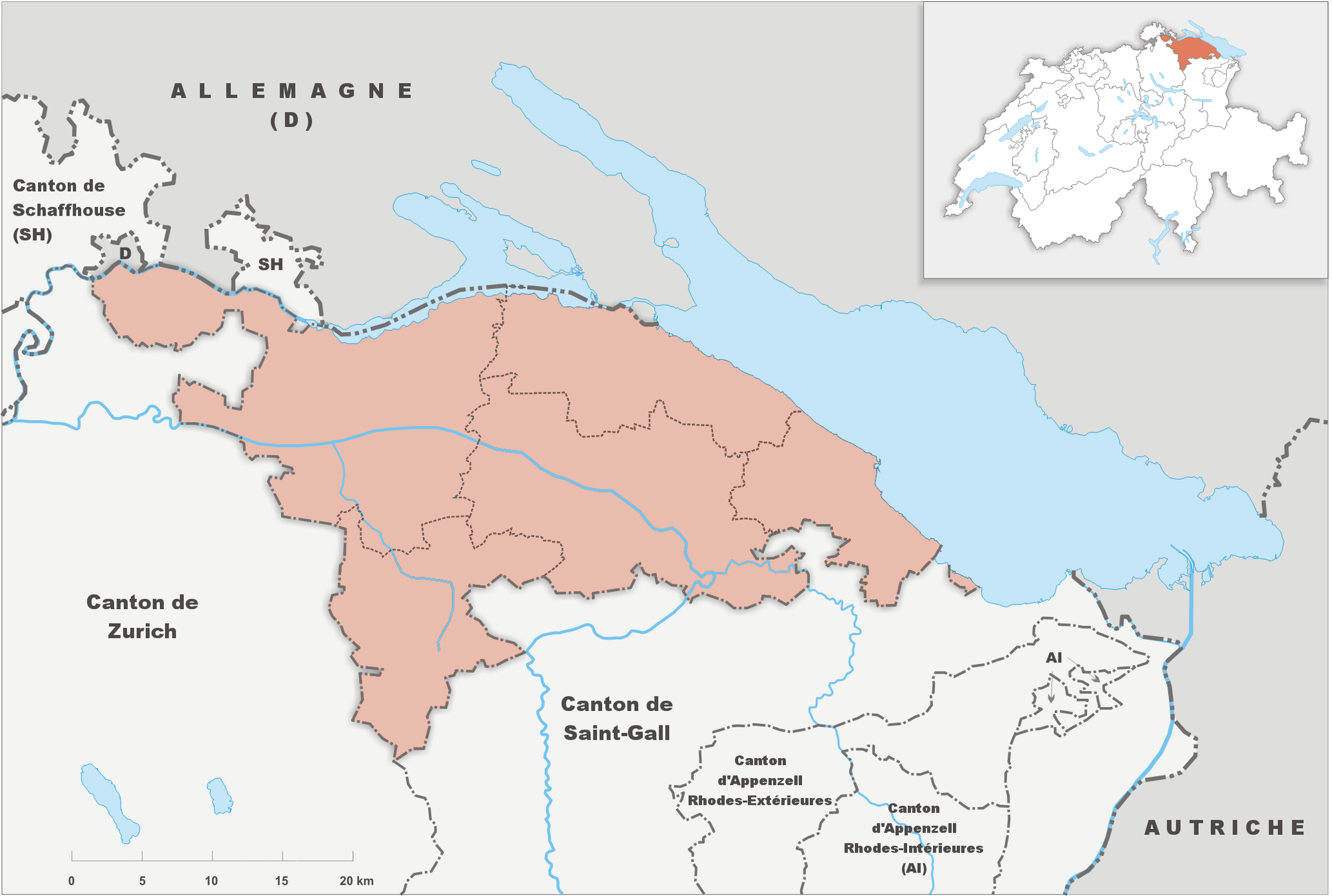 Image - Karte Kanton Thurgau Bezirke 2011 clair.png | Classicapædia