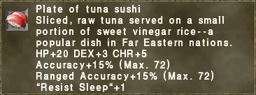 Plate of tuna sushi