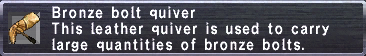 Bronze bolt quiver