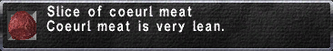 Slice of coeurl meat