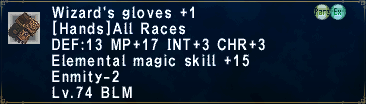 Wizard's Gloves Plus 1
