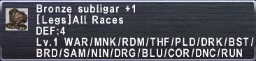 Bronze subligar +1