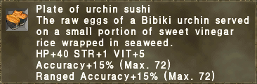 Plate of urchin sushi
