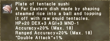 Plate of tentacle sushi