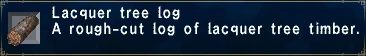 Lacquer tree log