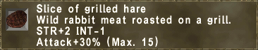Slice of grilled hare