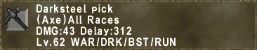 Darksteel pick