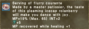 Serving of flurry courante