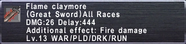 Flame Claymore