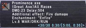 Prominence axe