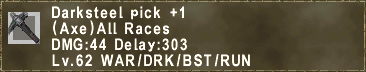 Darksteel pick +1