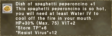 Dish of spaghetti peperoncino +1