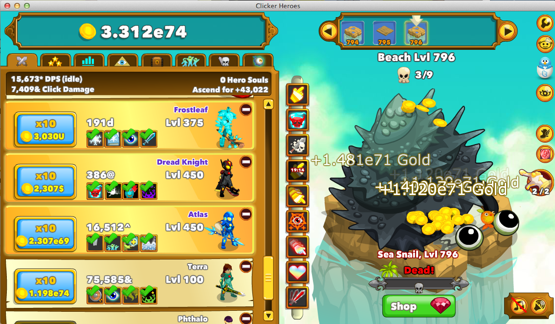 clicker heroes ancients leveling calculator