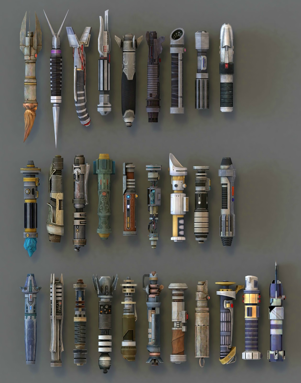 Image Lightsaber Hilts Jpg Cwa Character Wiki Fandom Powered Lightsaber Hilts Jpg