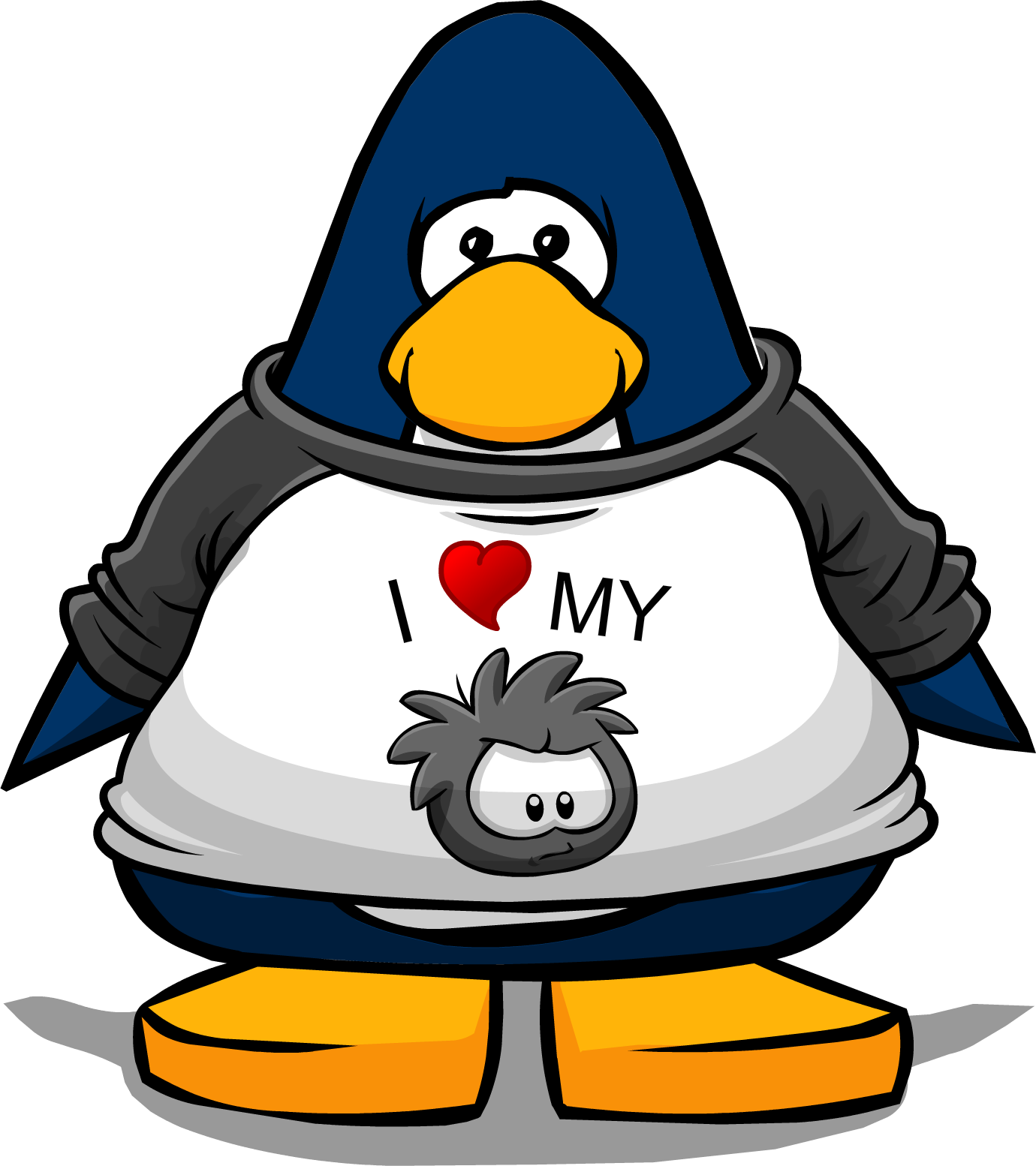 I Heart My Black Puffle T-Shirt | Club Penguin Again Wiki ...