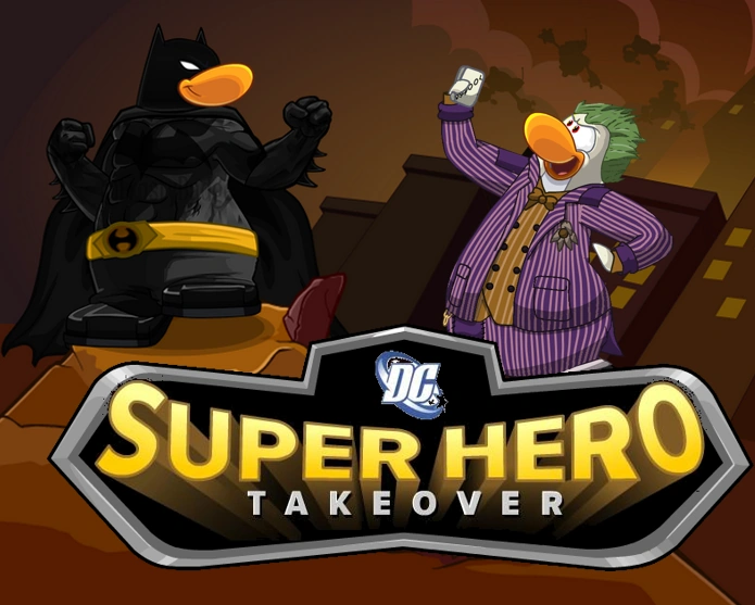 Imagen DC Super Hero Takeover Poster 1.png Wiki Club Penguin Fanon