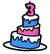 3rd Anniversary Cake Pin