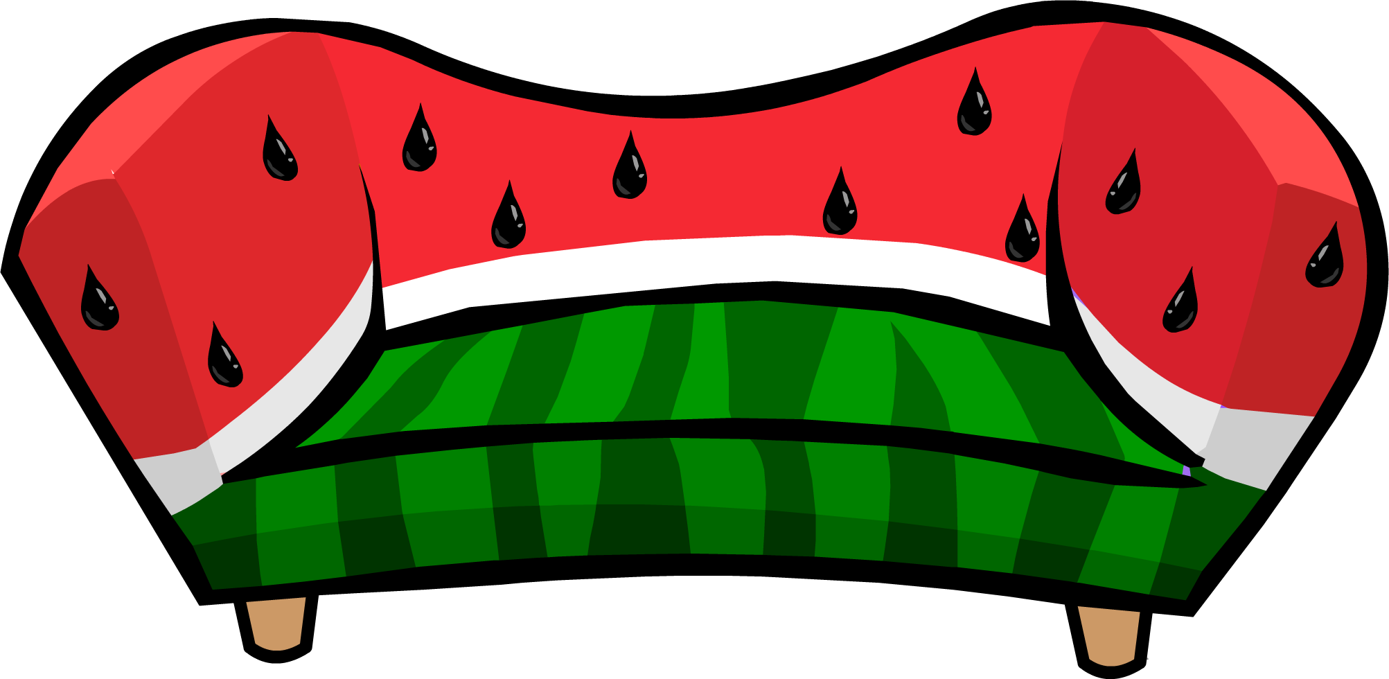 Watermelon Sofa | Club Penguin Rewritten Wiki | Fandom