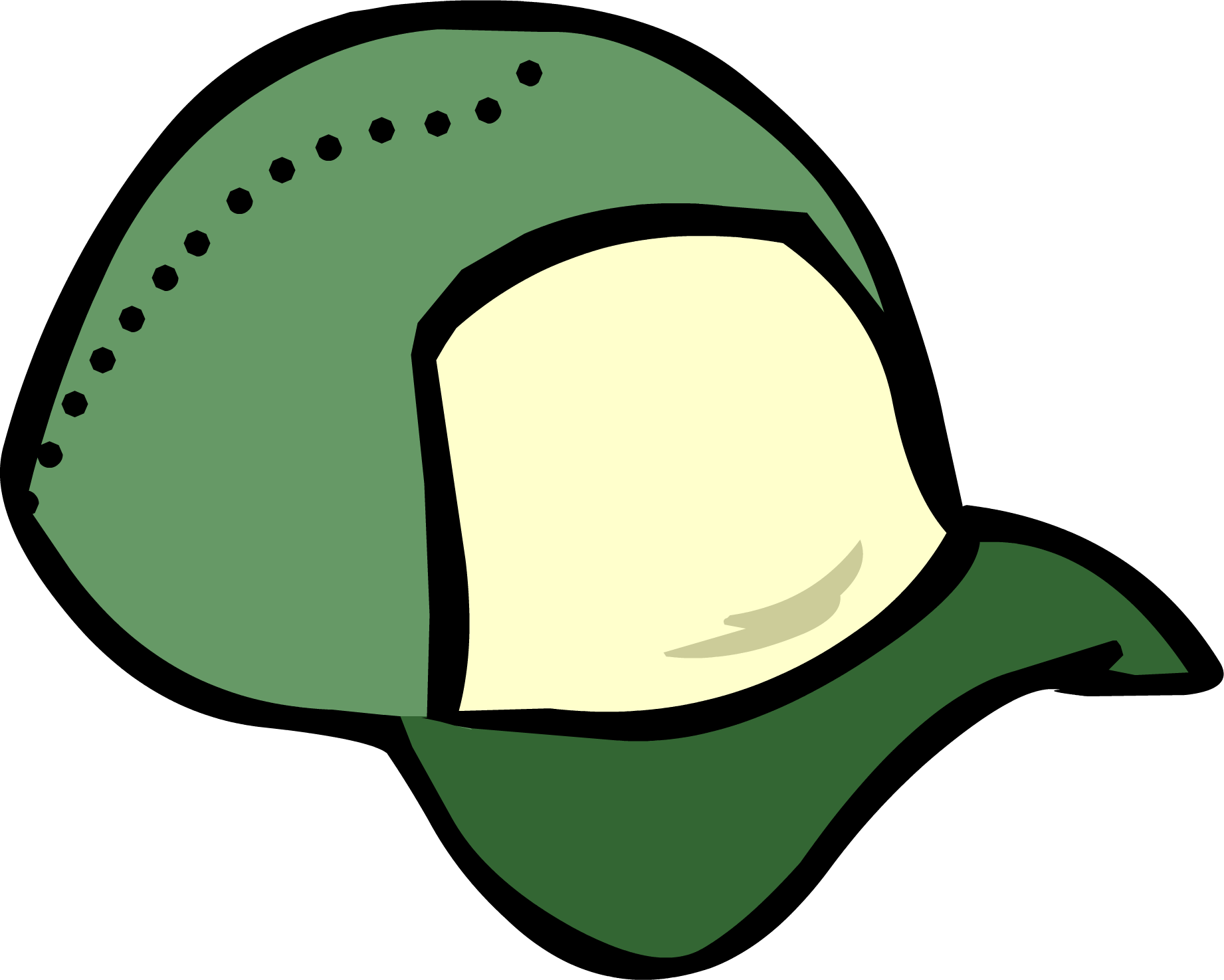 green ball cap
