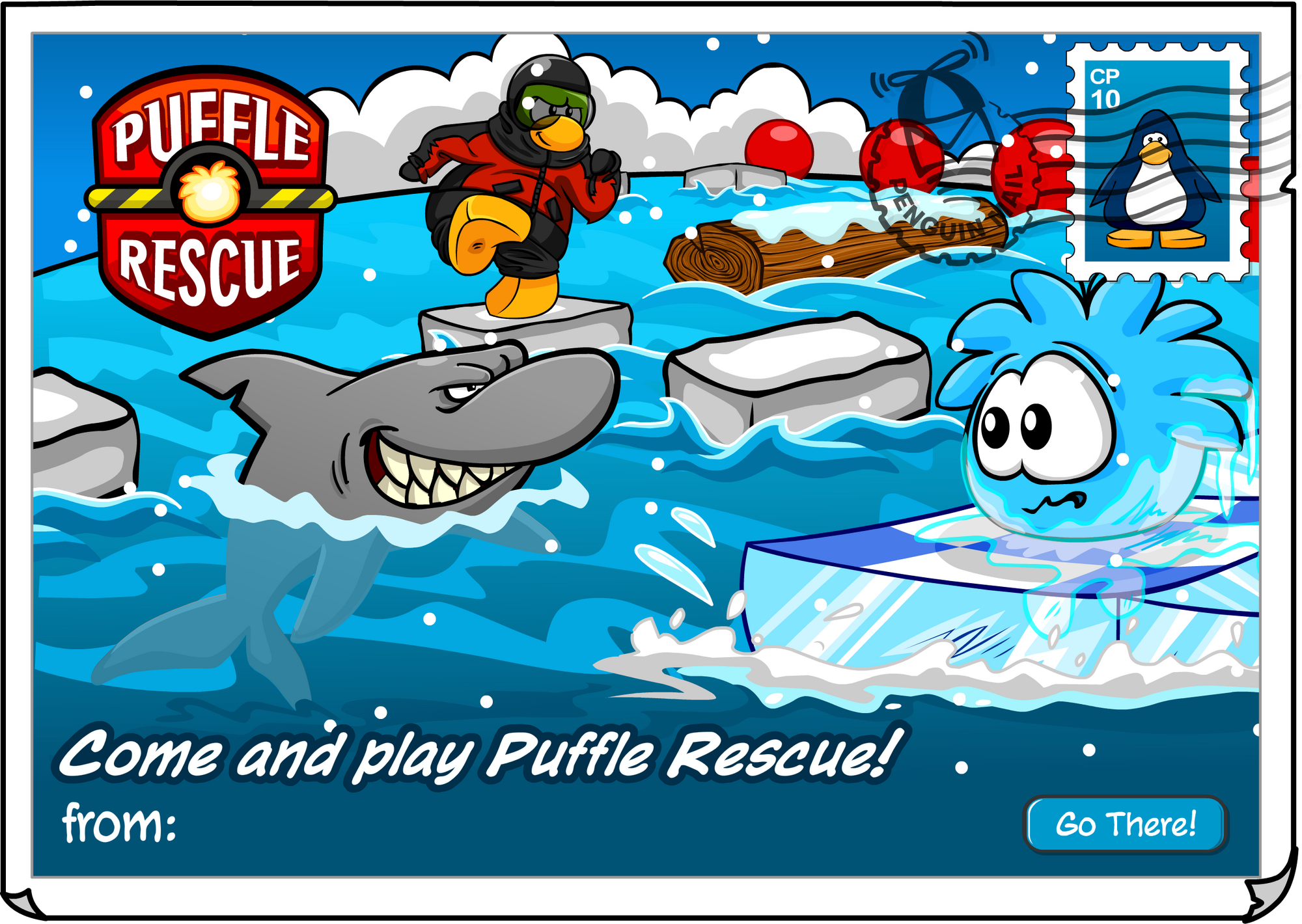 Puffle Rescue Postcard | Club Penguin Rewritten Wiki | Fandom