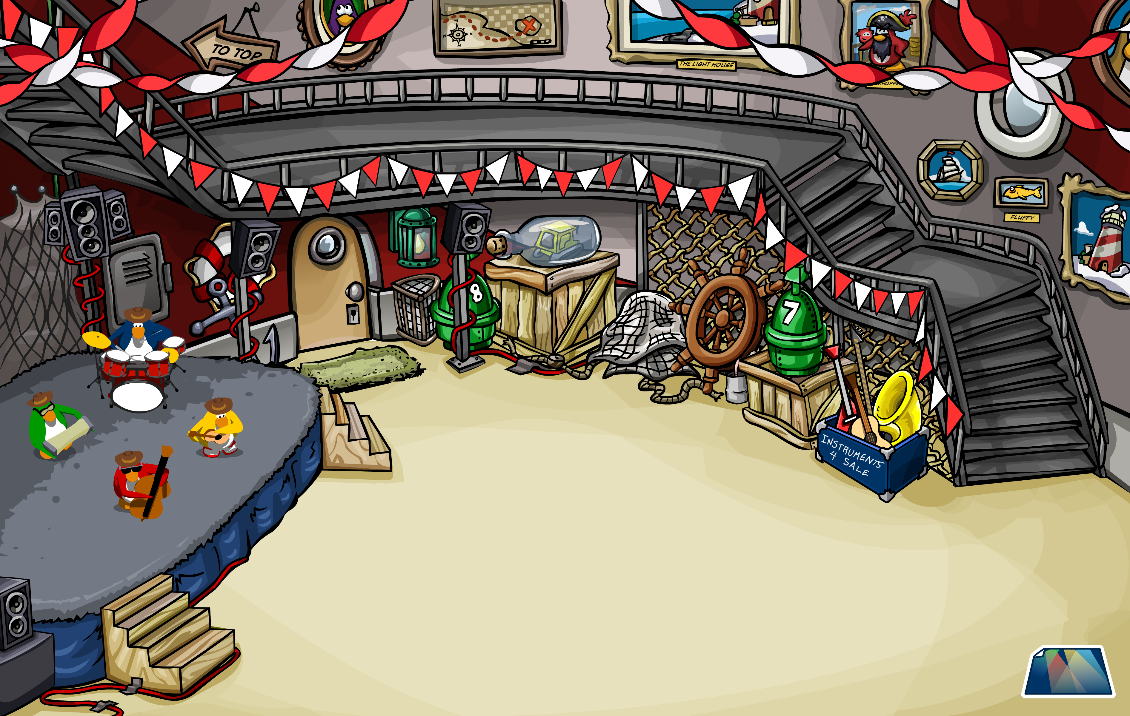 Club Penguin Rewritten Cheats™: Club Penguin Rooms #27: Puffle Hotel Lobby