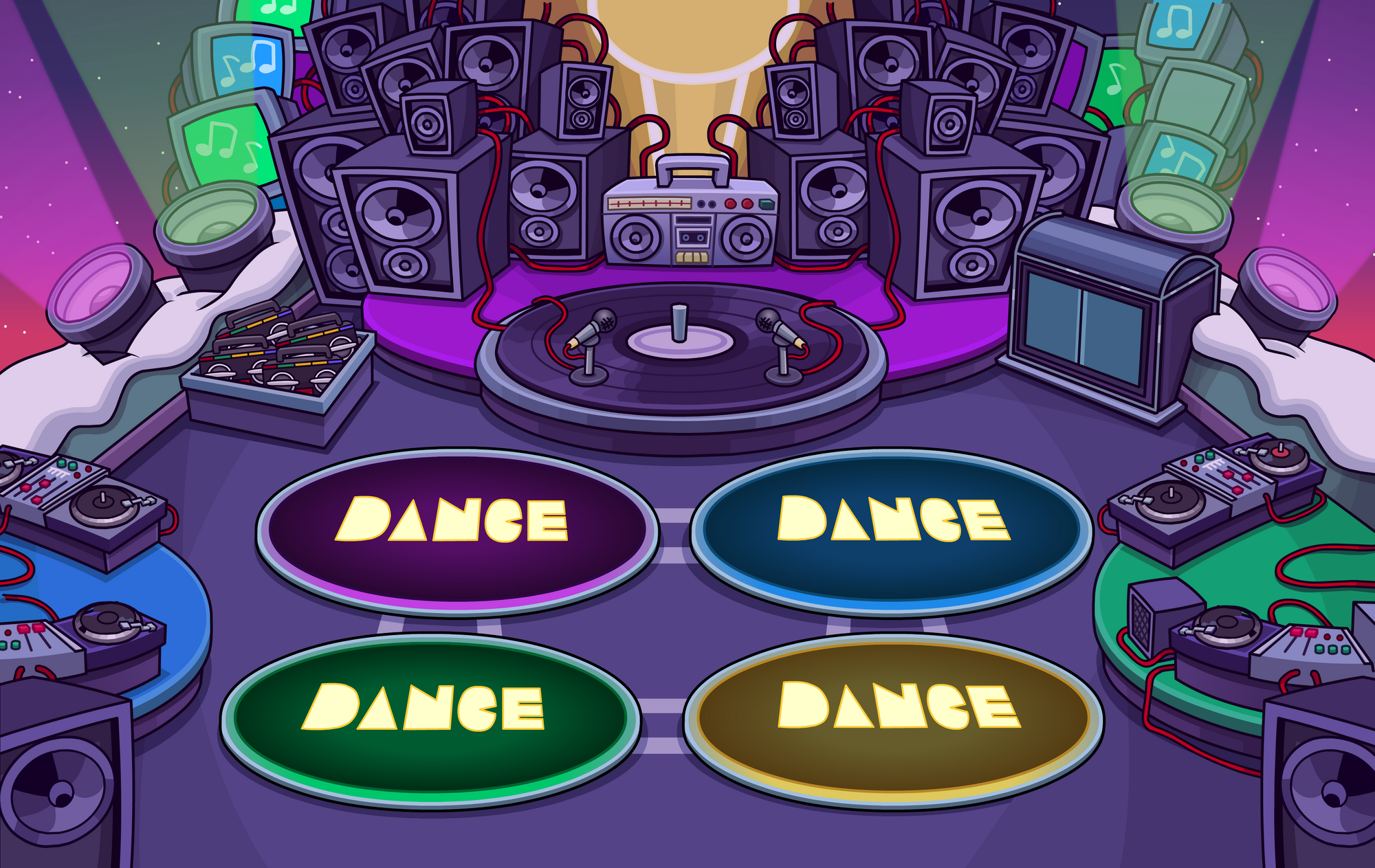 Night Club Rooftop | Club Penguin Rewritten Wiki | Fandom