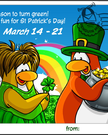 St Patrick S Day Postcard Club Penguin Rewritten Wiki Fandom