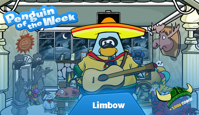 File:Penguin of the Week 90 - Limbow - Club Penguin Rewritten.png