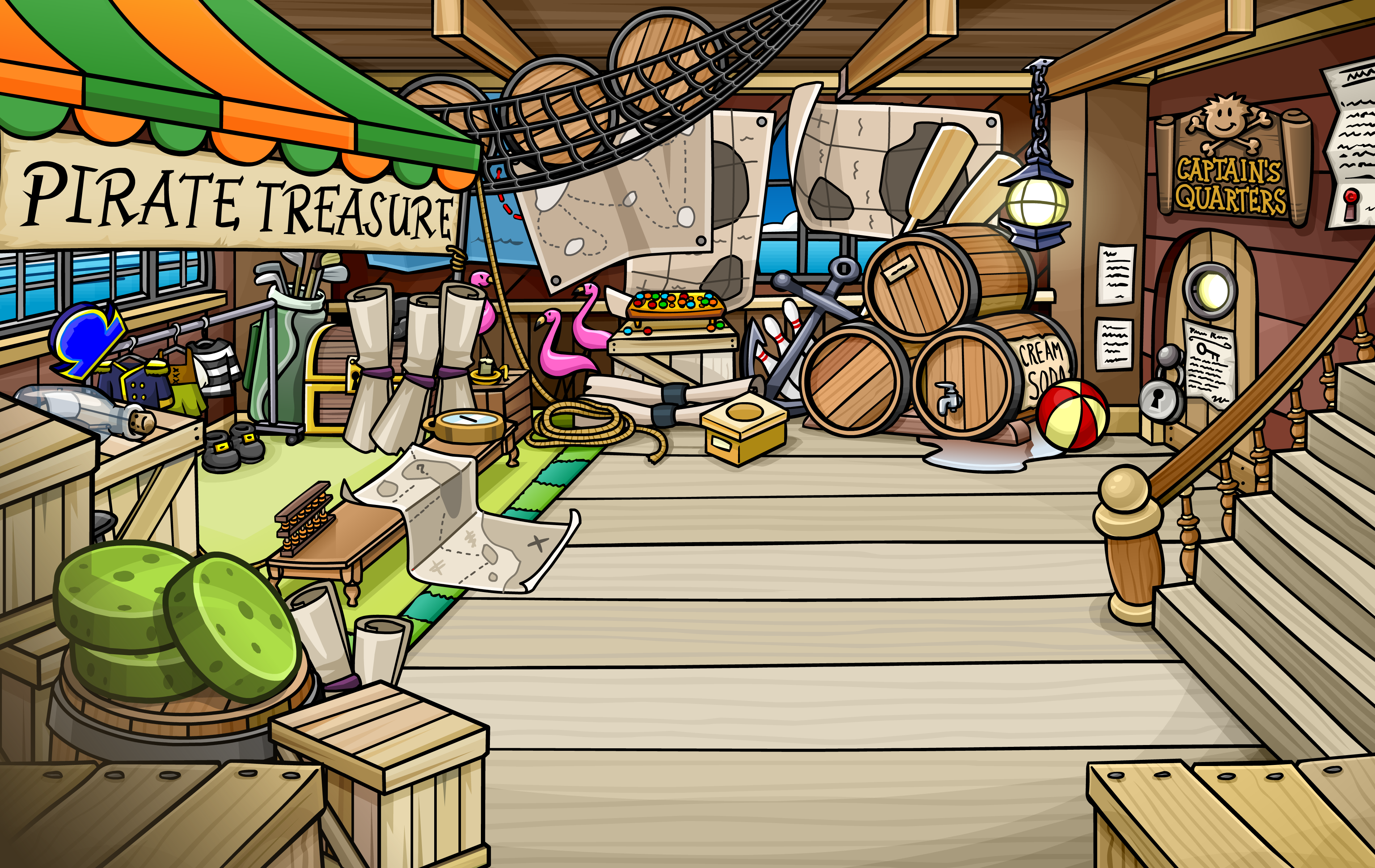 Club Penguin Rewritten Cheats™: Club Penguin Rooms #27: Puffle Hotel Lobby