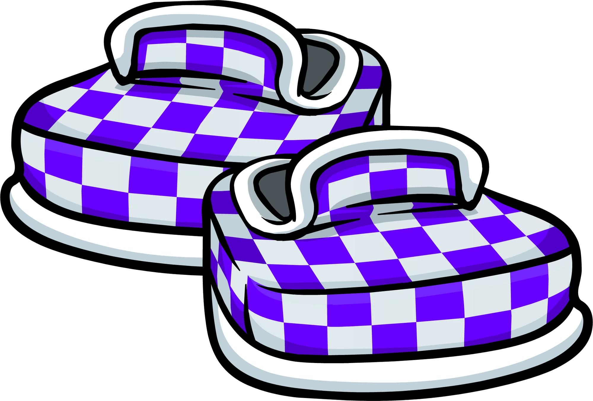 Purple Checkered Shoes (ID 6106) Club Penguin Wiki FANDOM powered