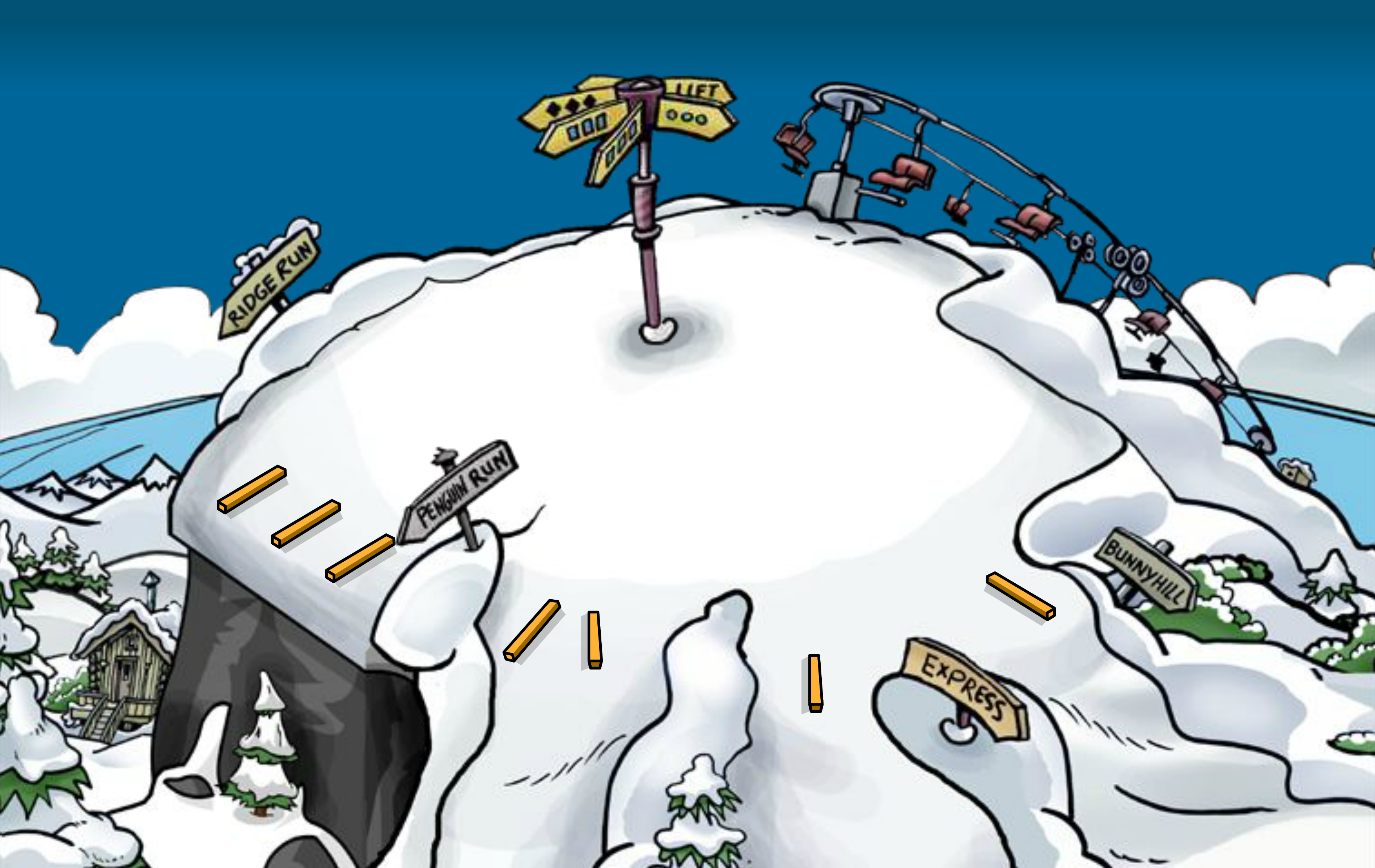 CP Rewritten: Fashion Party Rooms Information – Club Penguin Mountains