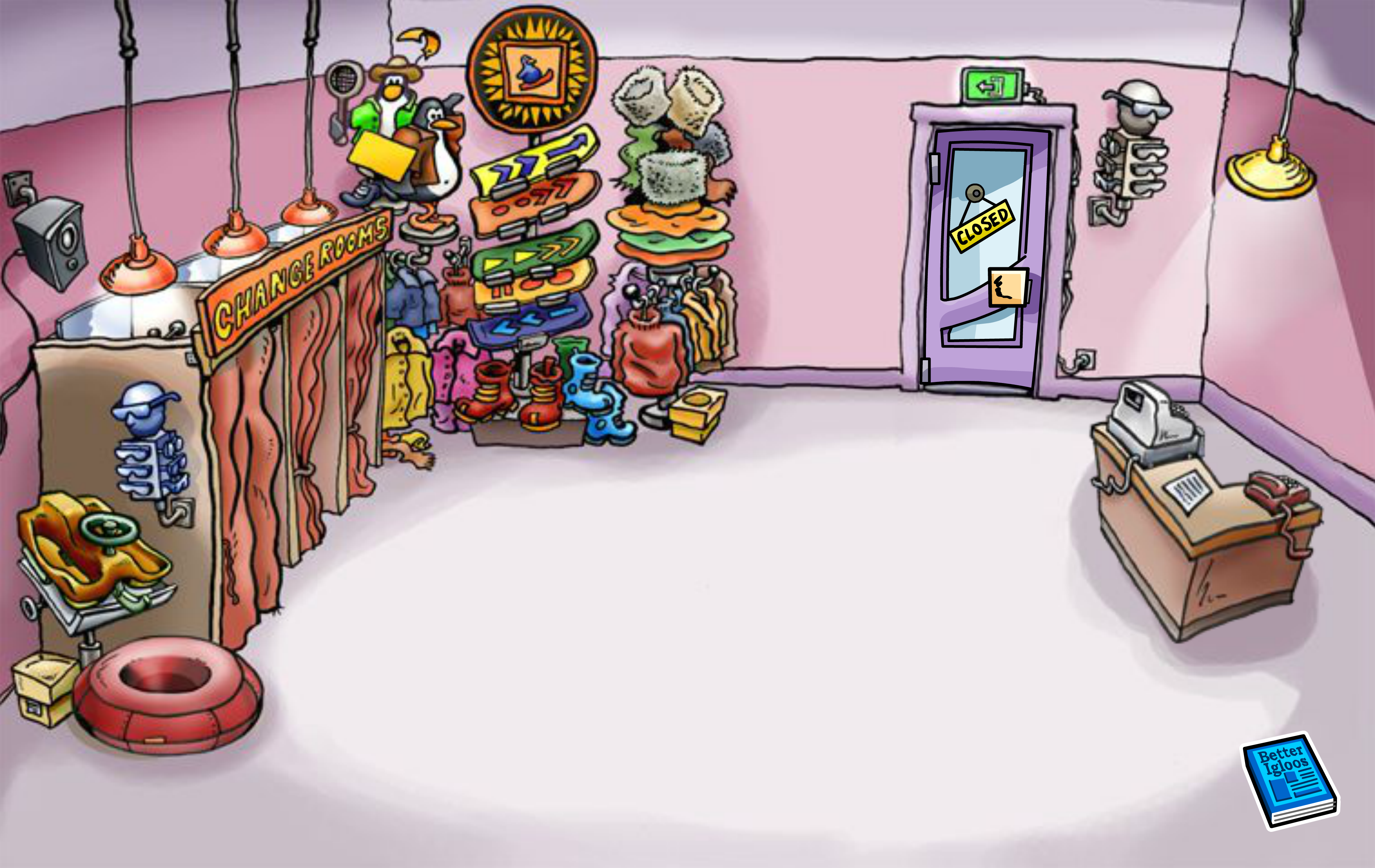 CP Rewritten: Fashion Party Rooms Information – Club Penguin Mountains