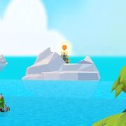Iceberg Base Aunt Arctic's Adventures floating