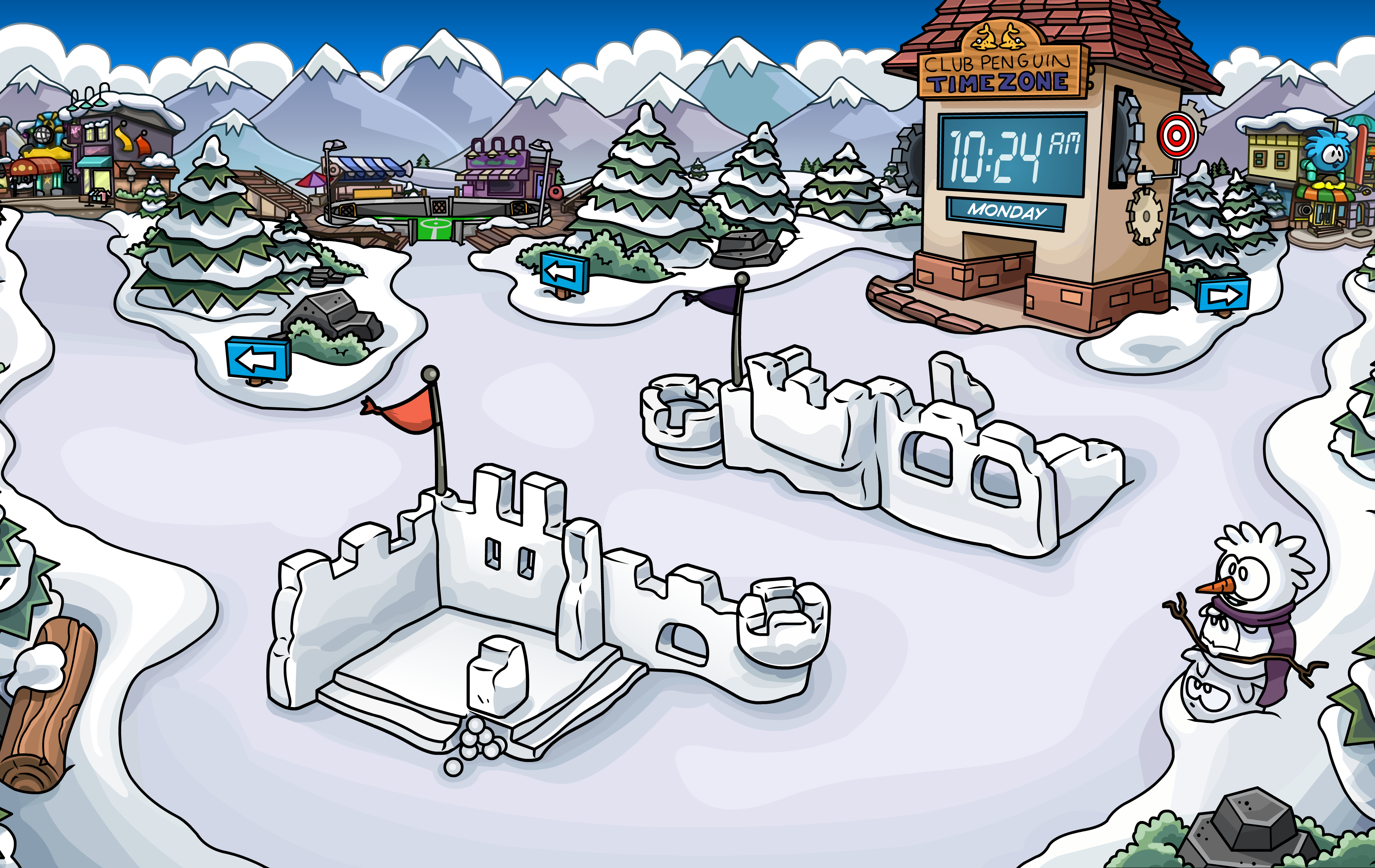 Club Penguin Rewritten Cheats™: Club Penguin Rooms #37: Snow Forts