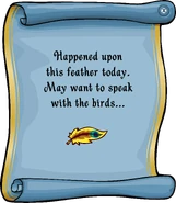 Island Adventure Party 2011 Tropical Feather Pin note