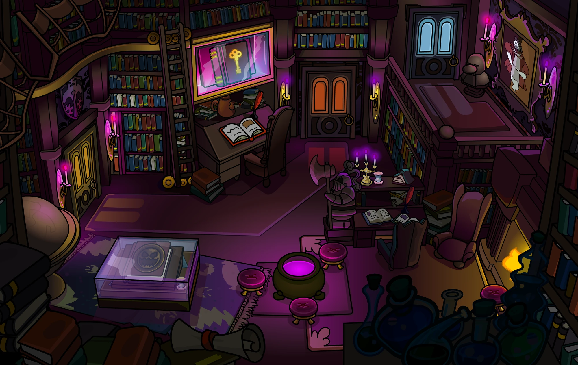 Library (Haunted Mansion) Club Penguin Wiki FANDOM powered by Wikia