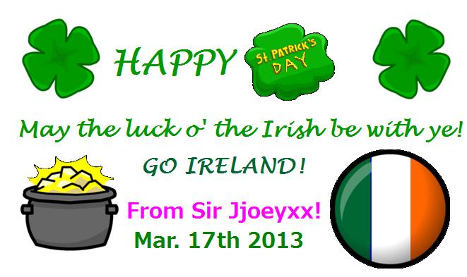 Happy St. Patrick's Day 2013!