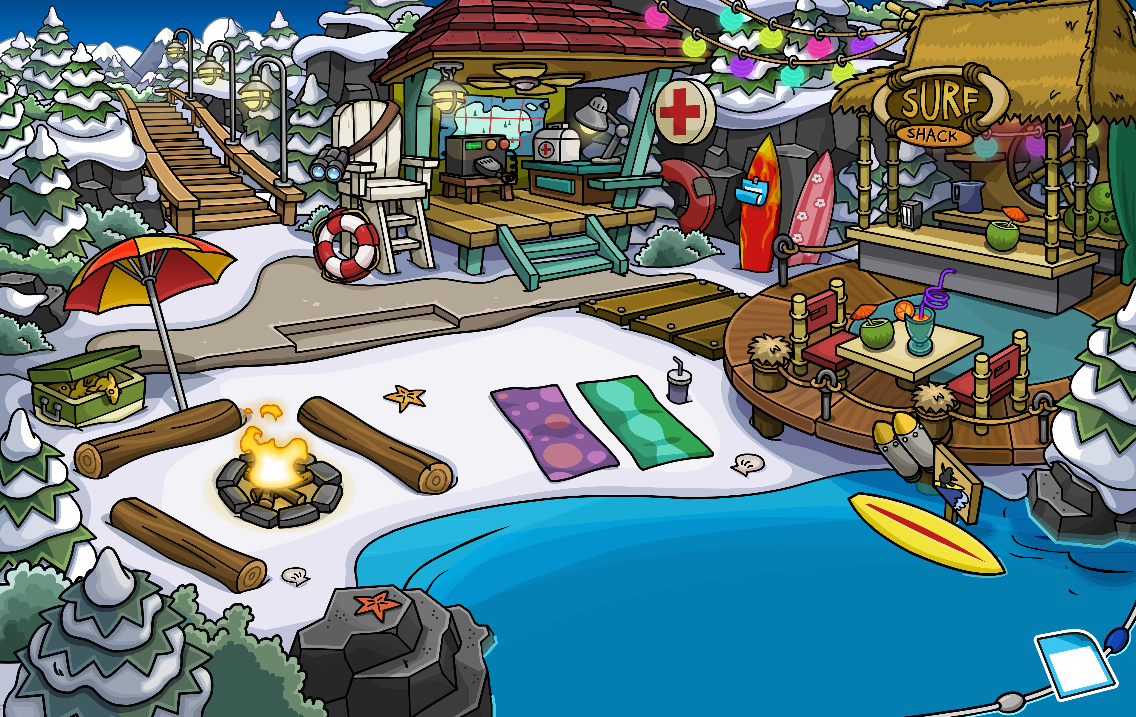 Club Penguin Rewritten Cheats™: Club Penguin Rooms #7: Cove