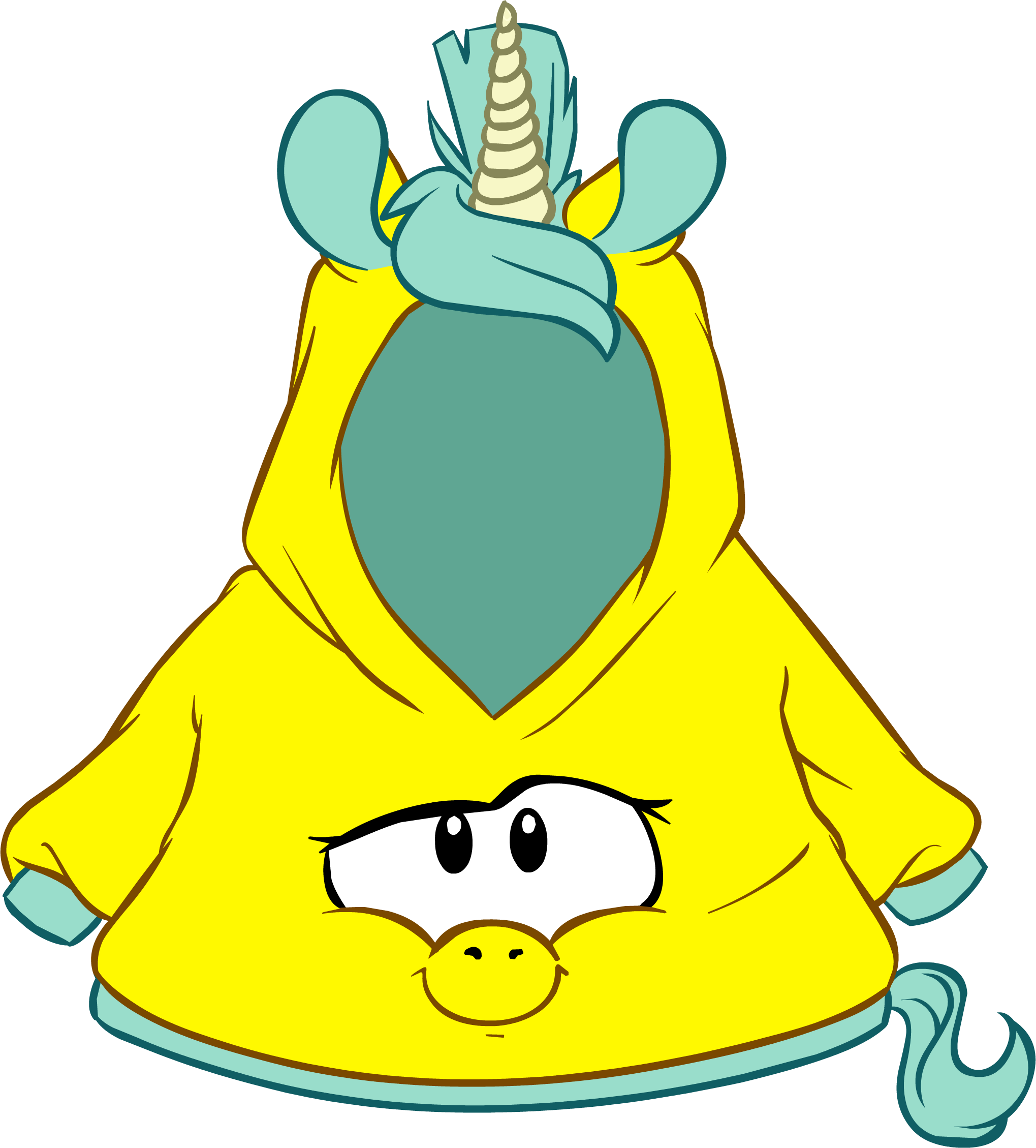 Yellow Unicorn Hoodie Club Penguin Wiki Fandom