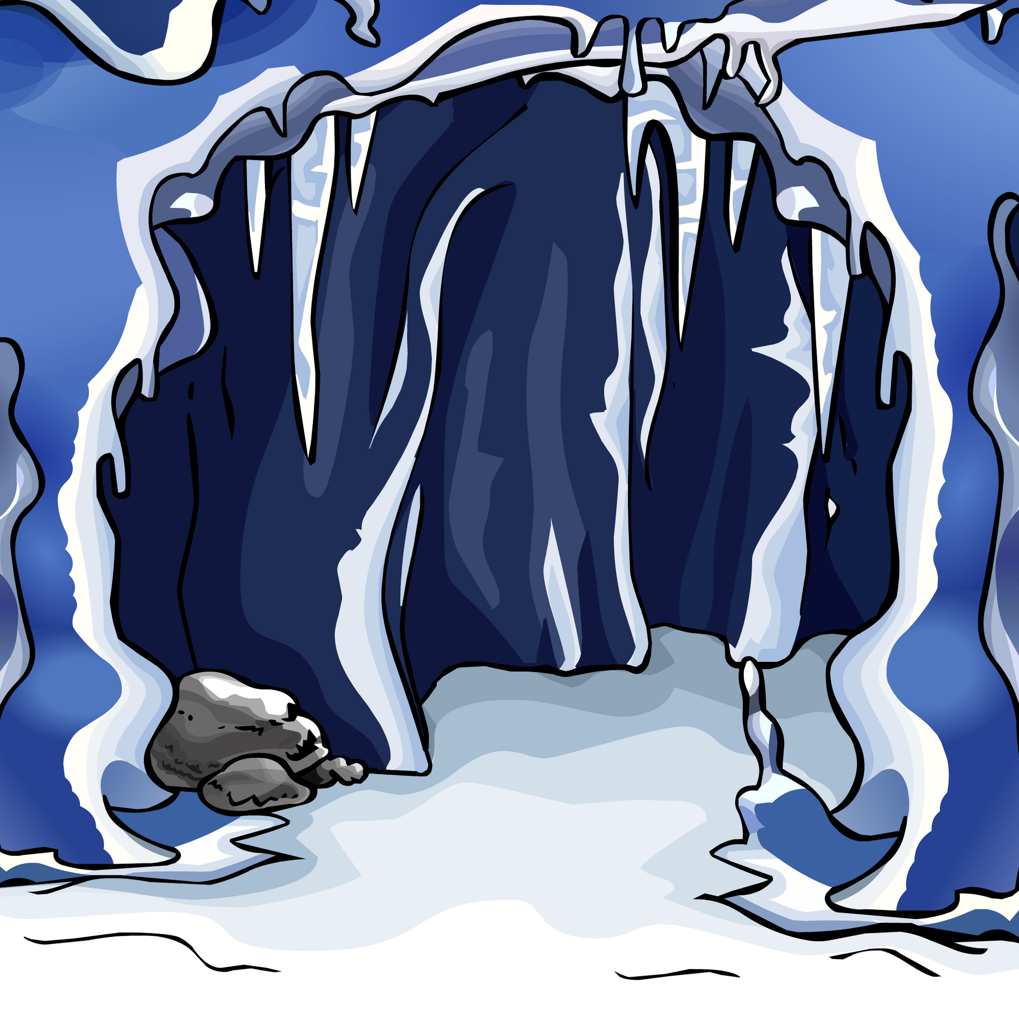 Ледяная пещера вектор