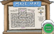 Winter Party Maze Map opened
