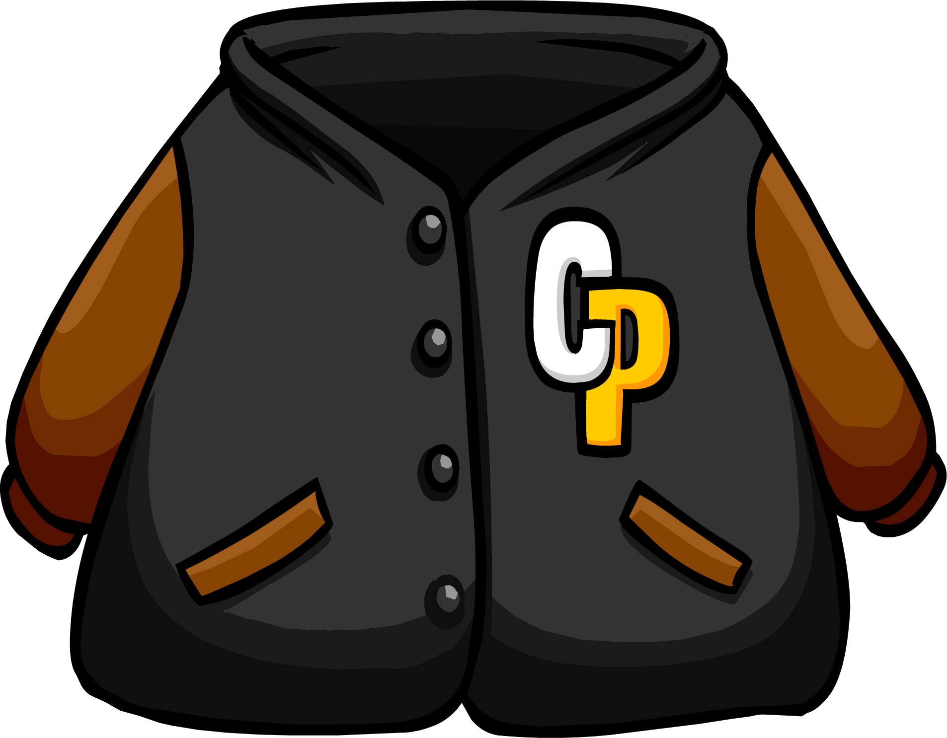 Download Black Letterman Jacket | Club Penguin Wiki | FANDOM ...