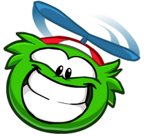 Green Funny Puffle