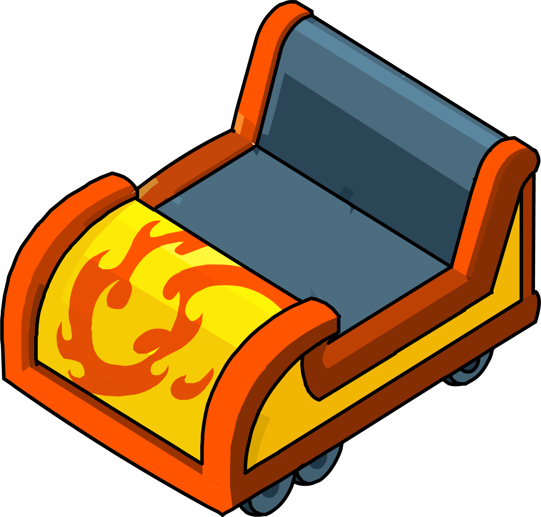 Carro de Montaña Rusa Naranja Club Penguin Wiki Fandom