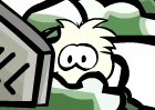 White puffle skihill