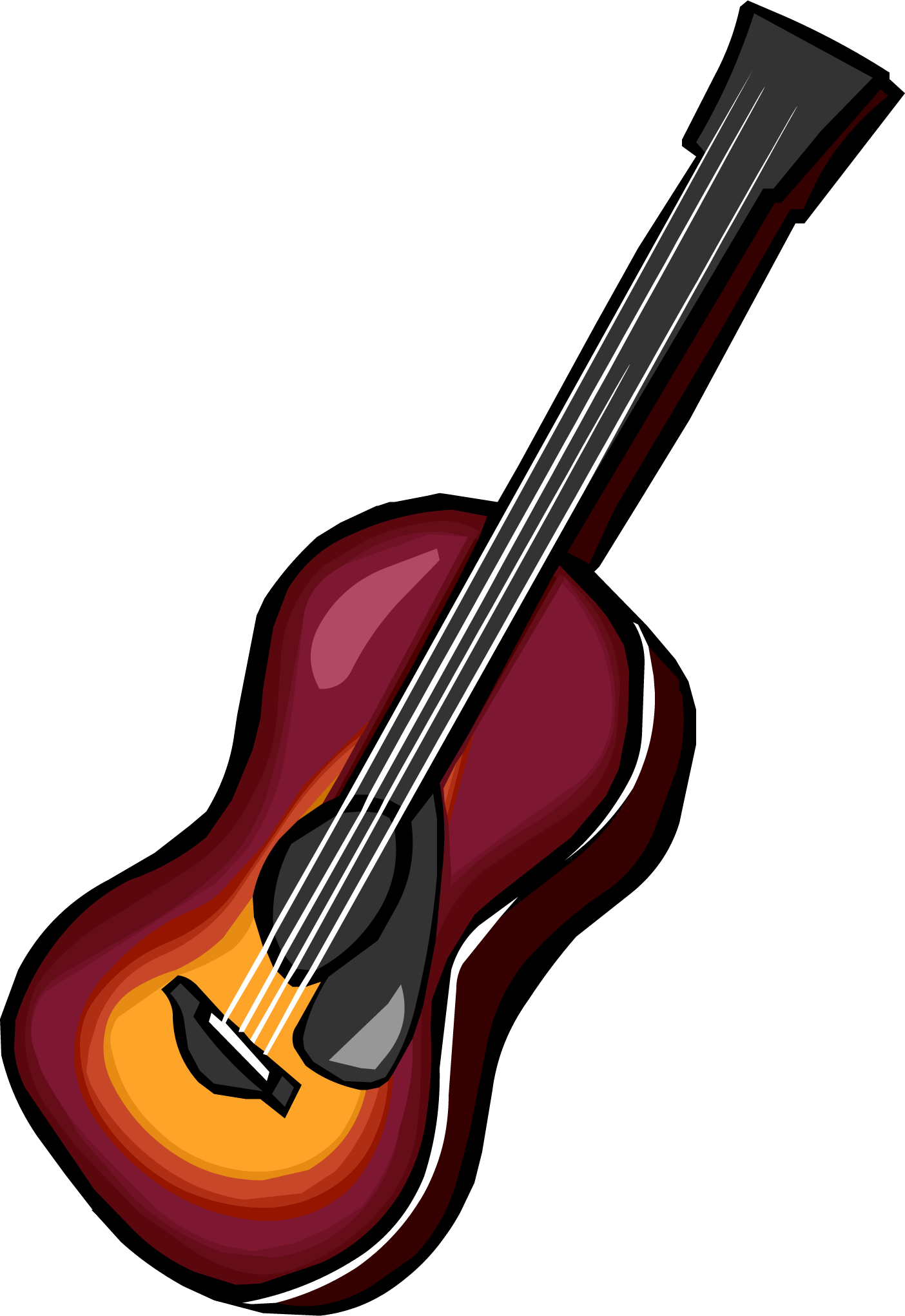 Acoustic Sunburst Guitar Club Penguin Wiki FANDOM