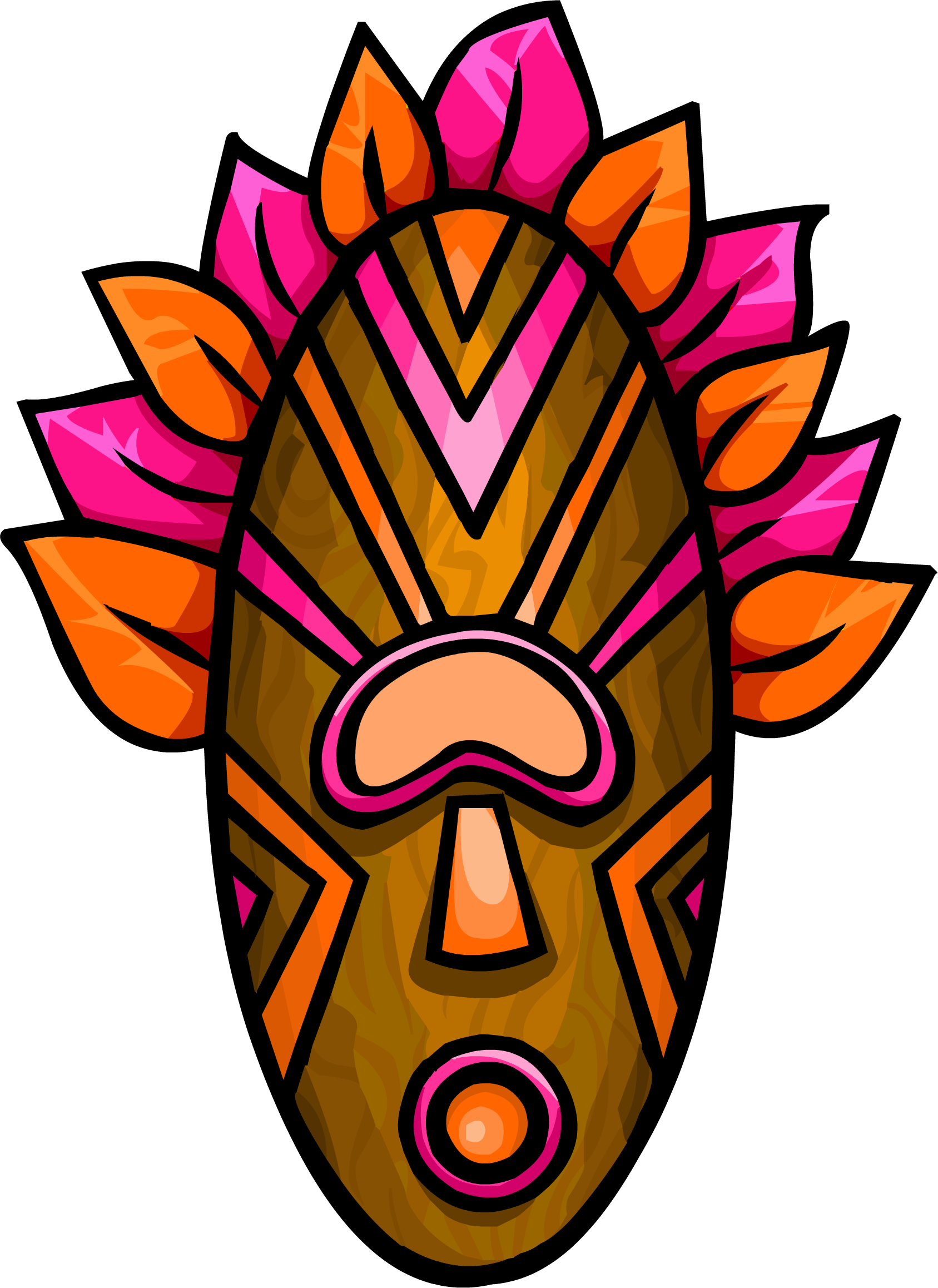 Pink Tiki Mask | Club Penguin Wiki | FANDOM powered by Wikia