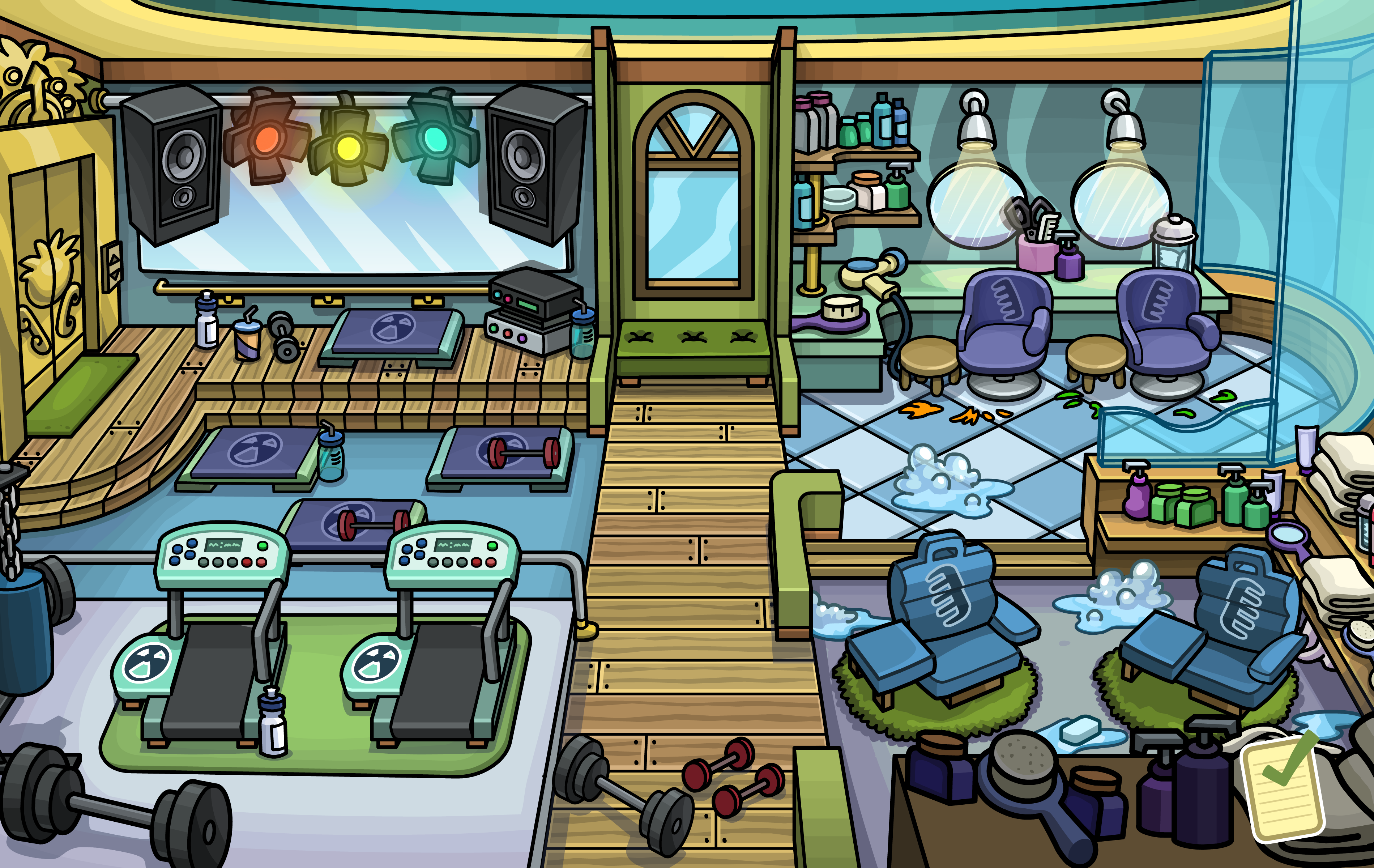 Club Penguin Rewritten Cheats™: Club Penguin Rooms #27: Puffle Hotel Lobby