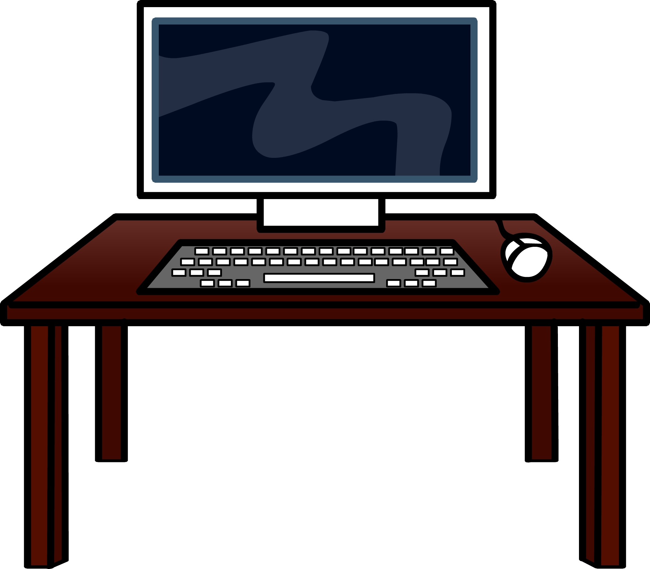 Computer And Desk